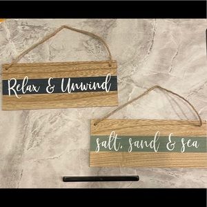 FINAL SALE Target// Set of two beach signs